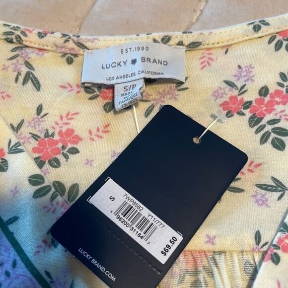 Lucky Brand Floral Button-Down Blouse S/P - Picture 2 of 6